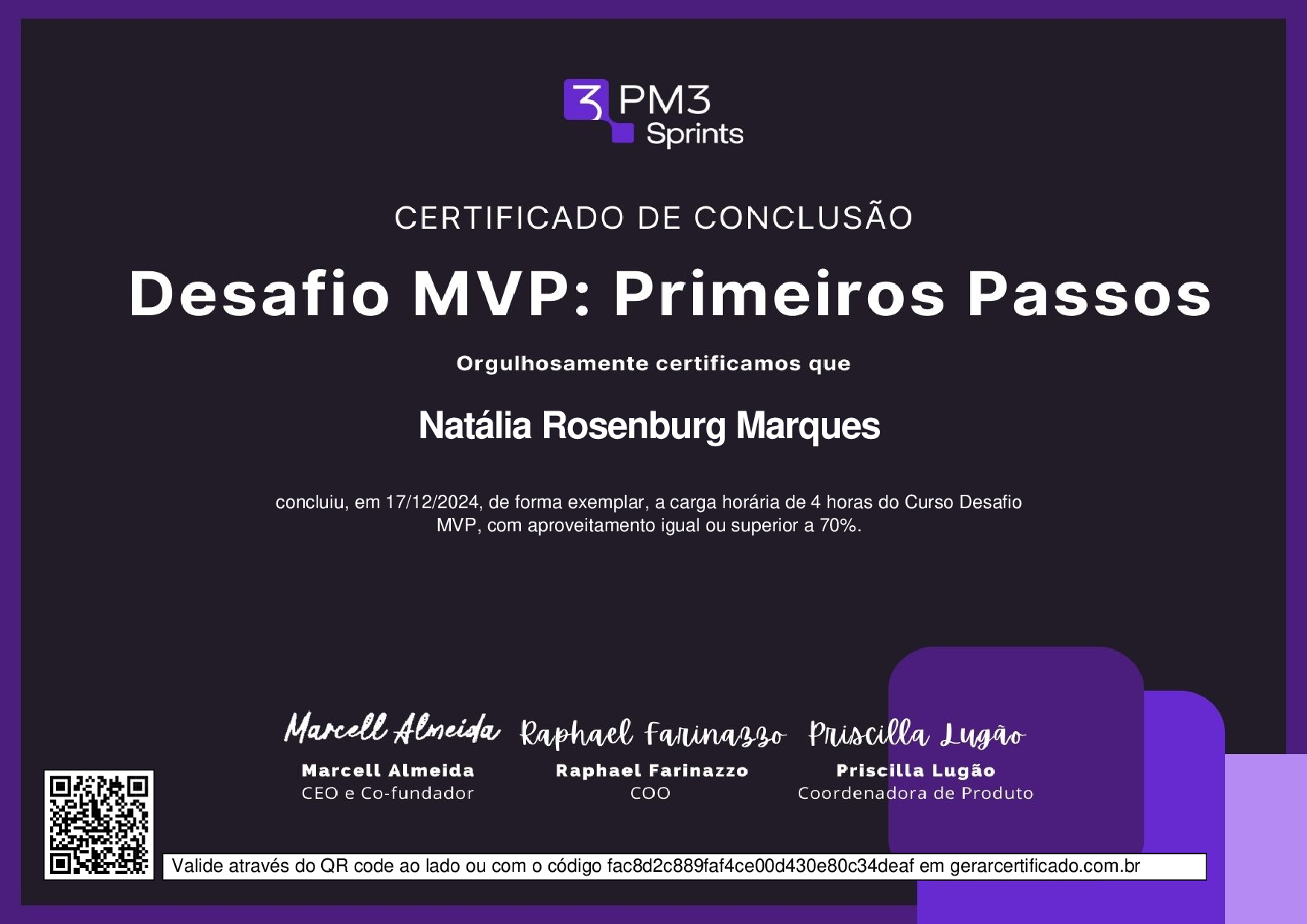 Sprint Desafio MVP: Primeiros Passos — PM3