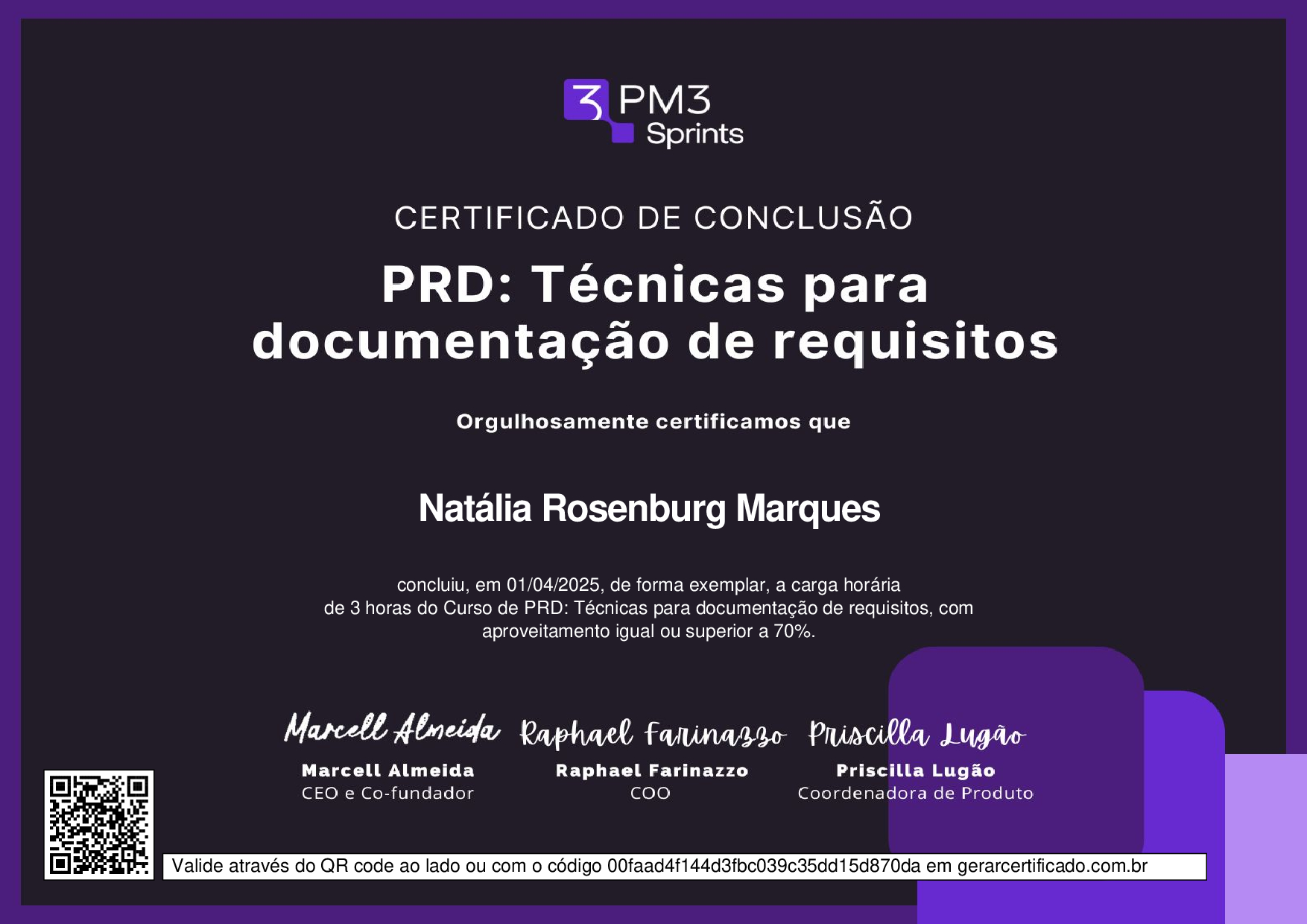 Sprint PRD: Técnicas para Documentação de Requisitos — PM3
